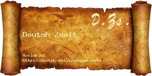 Deutsh Zsolt névjegykártya
